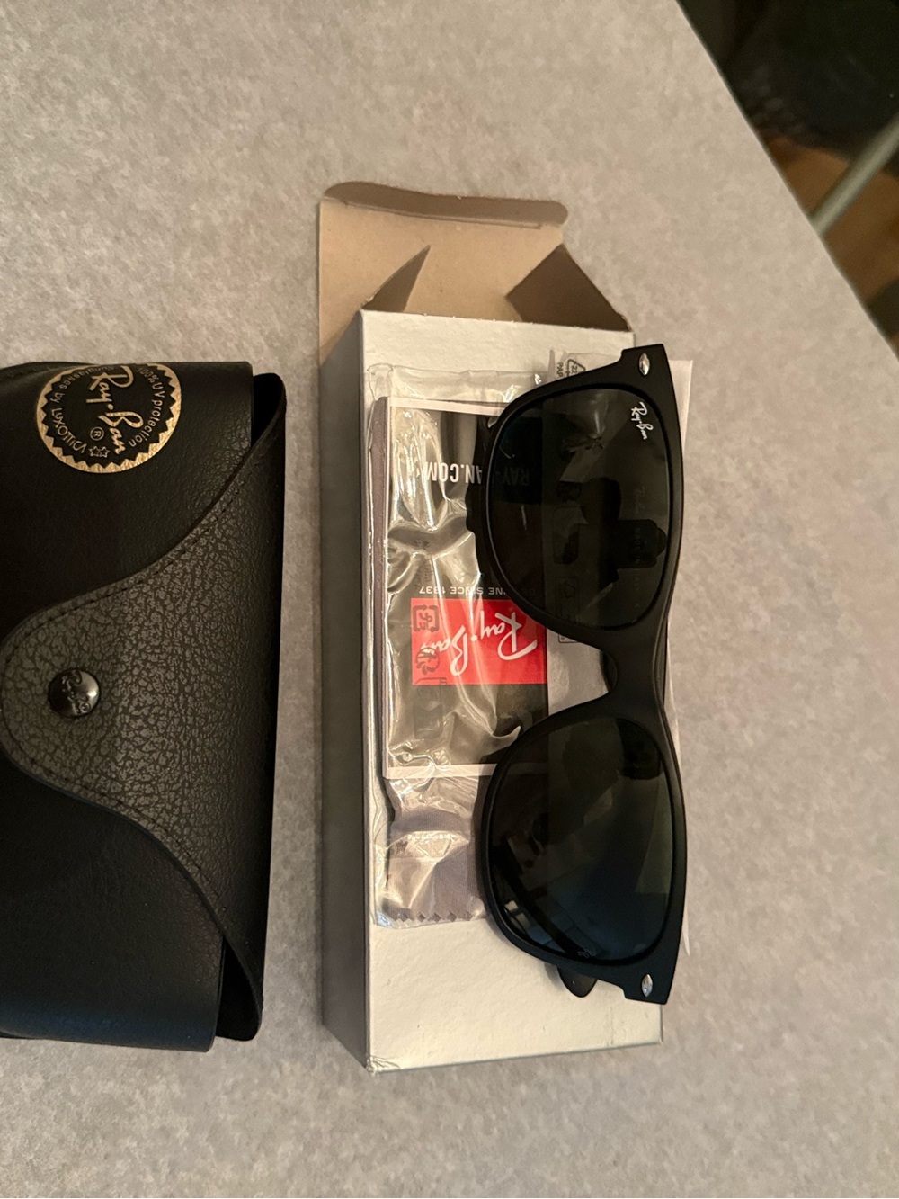Ray-Ban Silver Box with Red Logo